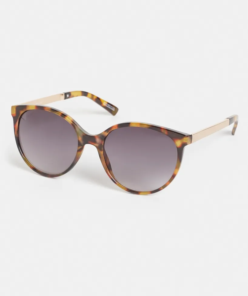 Sussan Sunglasses>Biarritz Tort Round Sunglasses TORTOISE SHELL