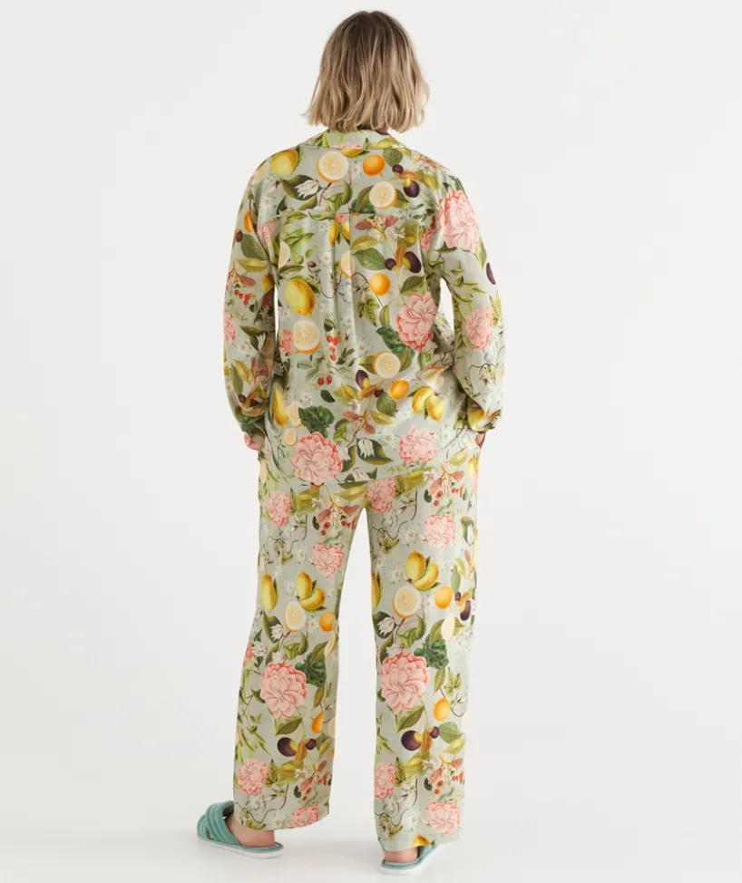 Sussan Pyjama Sets>Blooming Floral Orchard Pyjama Set SAGE GREEN