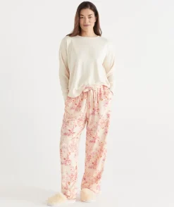 Sussan Pyjama Bottoms>Blossom Floral Print Pyjama Pant CREAM