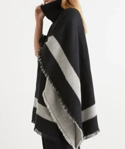 Sussan Wraps & Ponchos>Bold Stripe Collared Cape