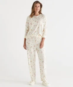Sussan Pyjama Sets>BREAKFAST AUS COTTON PJ SET BUTTER