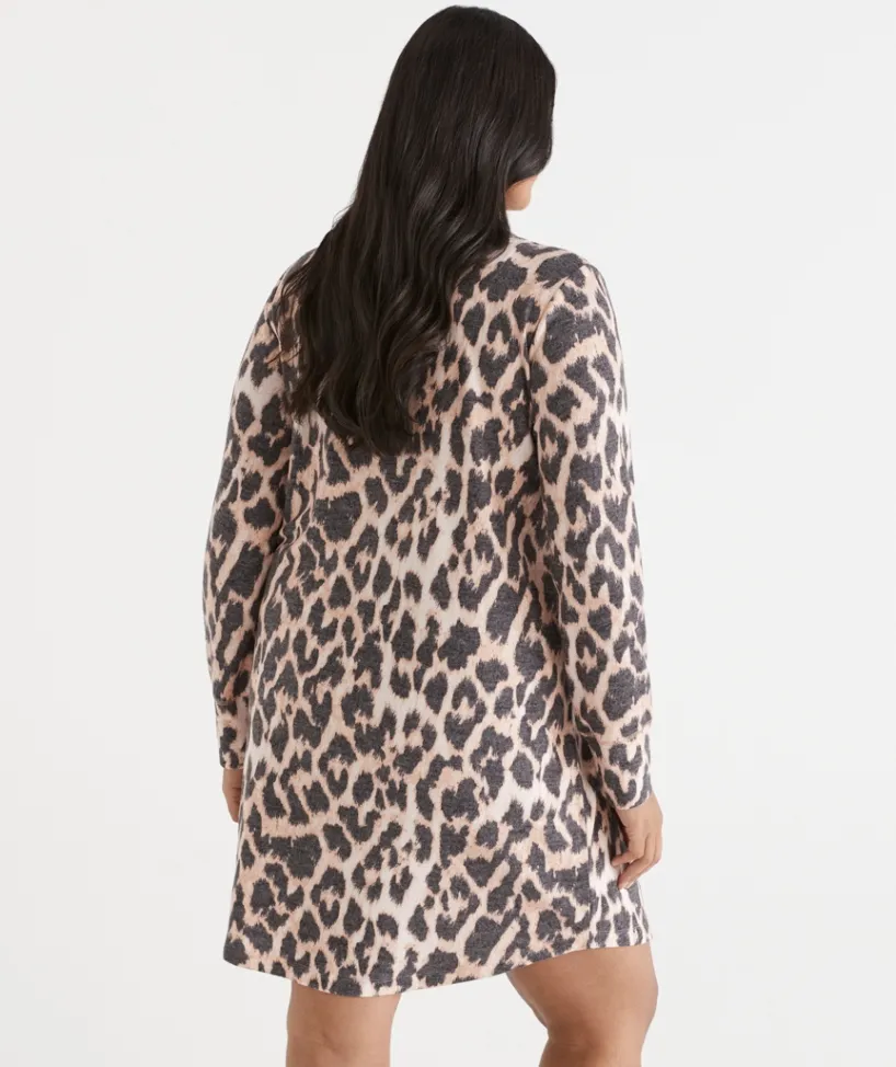 Sussan Nighties>Brushed Animal Print Long Sleeve Nightie MULTI