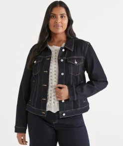 Sussan Denim|Jackets & Coats>Classic Denim Jacket RINSE WASH