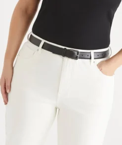 Sussan Belts>Classic Jean Leather Belt - BLACK