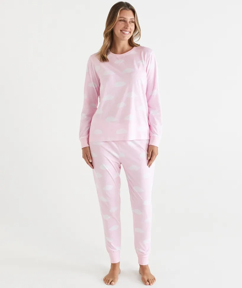 Sussan Pyjama Sets>Cloud Print Long Sleeve Pyjama Set