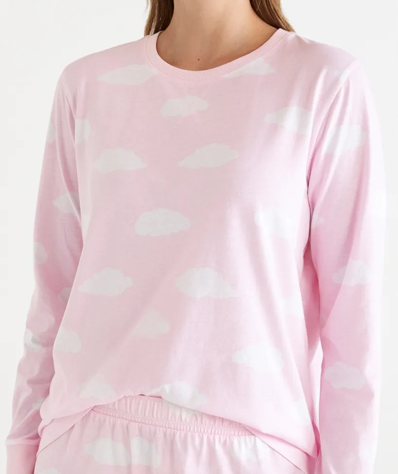 Sussan Pyjama Sets>Cloud Print Long Sleeve Pyjama Set
