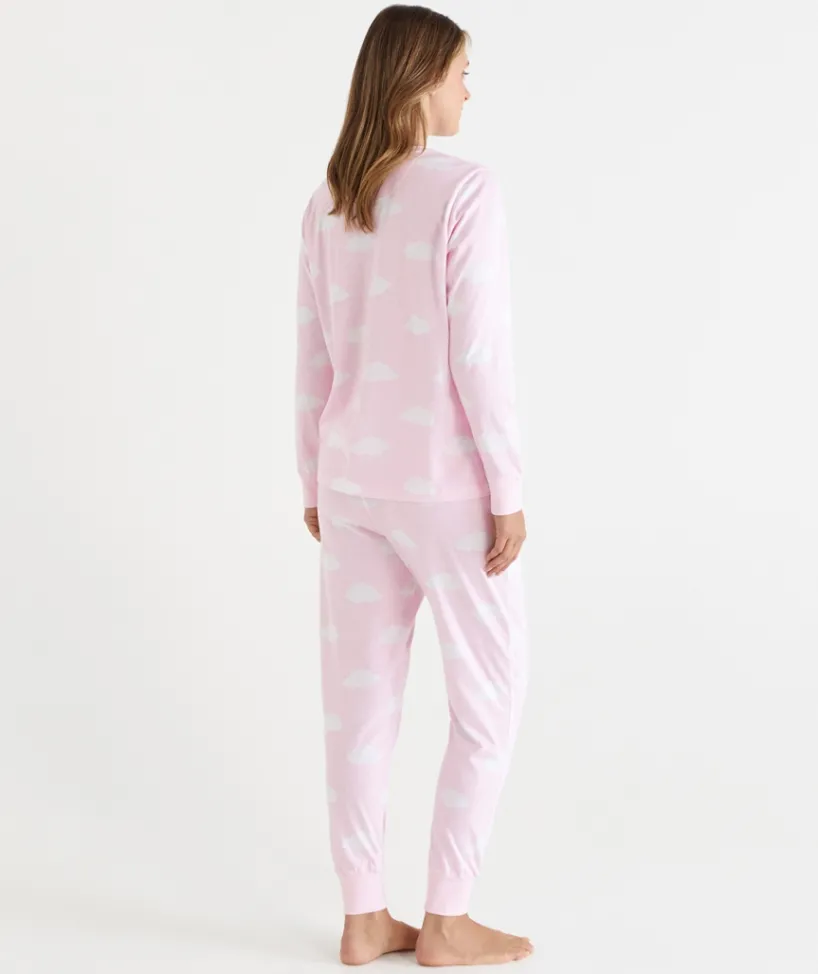 Sussan Pyjama Sets>Cloud Print Long Sleeve Pyjama Set