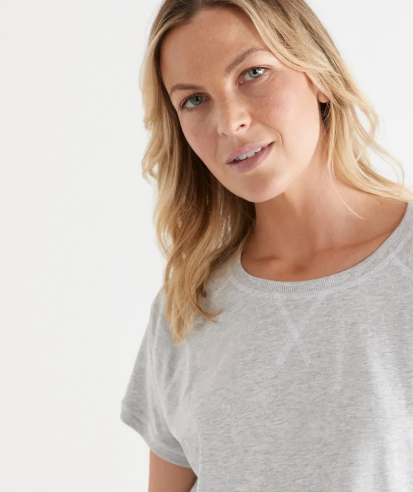 Sussan Pyjama Sets|Women's Pyjama Tops>Contrast Short Sleeve Pyjama Top