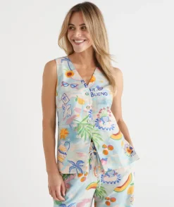 Sussan Matching Sets>Costa Del Sol Vest BLUE