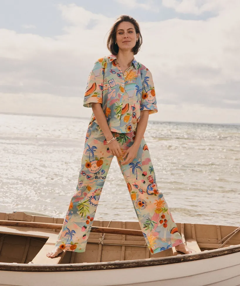 Sussan Pants|Matching Sets>Costa Del Sol Wide Leg Pant BLUE