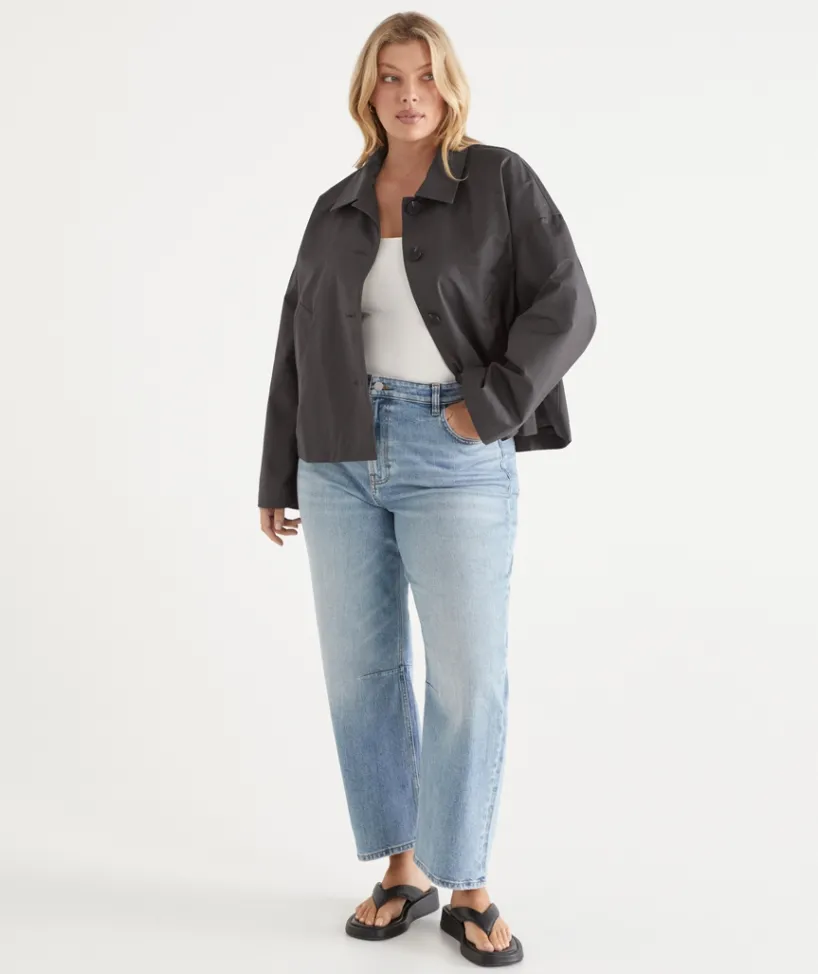 Sussan Jackets & Coats|Shackets>Cotton Parka Jacket SLATE