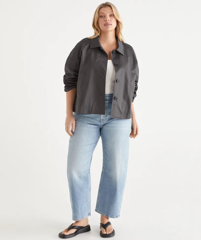 Sussan Jackets & Coats|Shackets>Cotton Parka Jacket SLATE