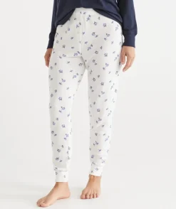 Sussan Pyjama Bottoms>Daisy Print Waffle Jogger CREAM