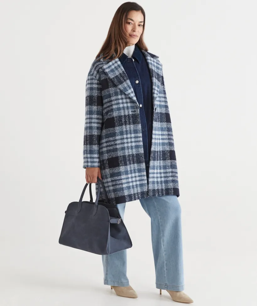 Sussan Jackets & Coats|Shackets>Denim Barn Jacket DARK WASH