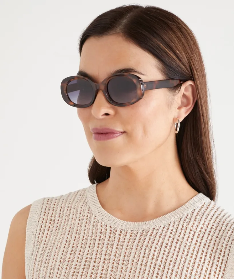 Sussan Sunglasses>Derry Dart Tort Sunglasses TORTOISE SHELL