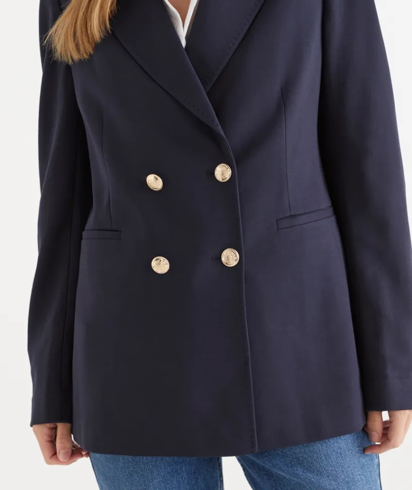Sussan Jackets & Coats|Coats>Double Breasted Ponte Blazer