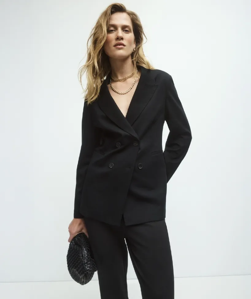 Sussan Everyday Icons>Double Breasted Ponte Blazer