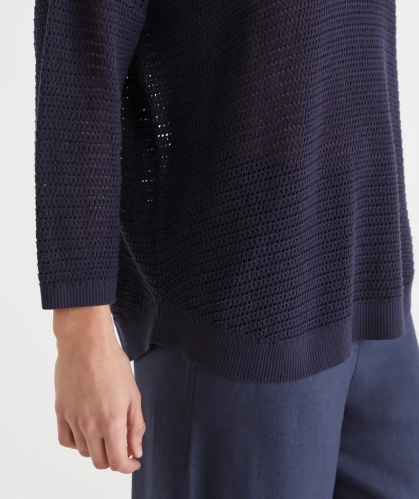 Sussan Tops|Knitwear>Extended Shoulder V Neck Knit Jumper