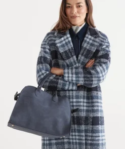 Sussan Bags>Faux Suede Tote Bag INDIGO