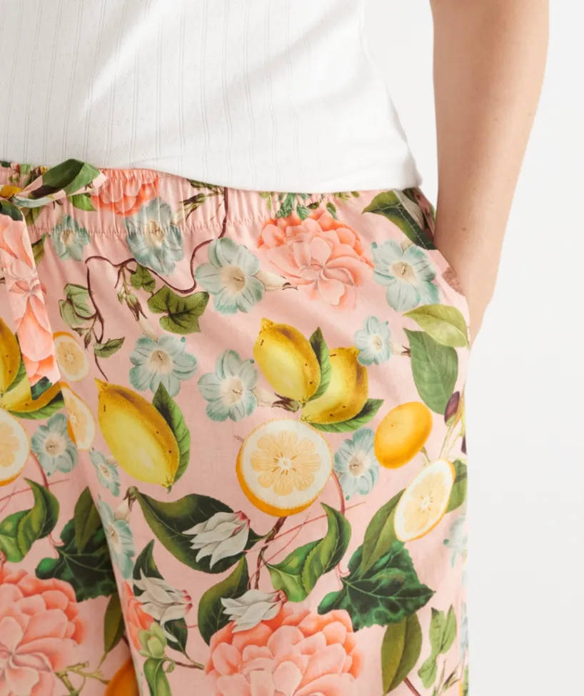 Sussan Pyjama Bottoms>Floral Botanical Orchard Pyjama Pant PINK LEMONADE
