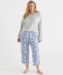 Sussan Pyjama Sets|Pyjama Bottoms>Floral Print 3/4 Pyjama Pant
