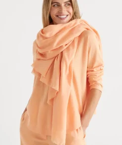 Sussan Scarves>Frayed Edge Scarf - MELON