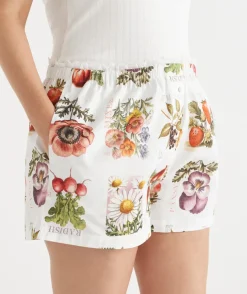 Sussan Pyjama Bottoms>Garden Stamp Print Pyjama Boxer Short MULTI