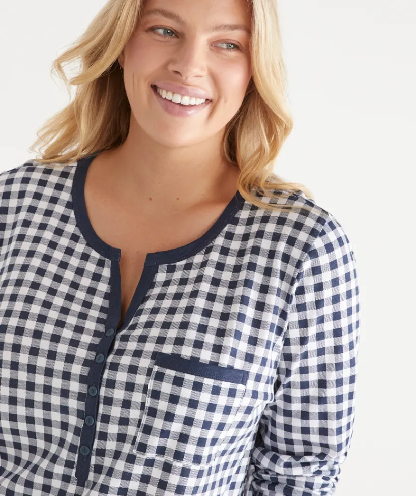 Sussan Nighties|Everyday Icons>Gingham Long Sleeve Nightie
