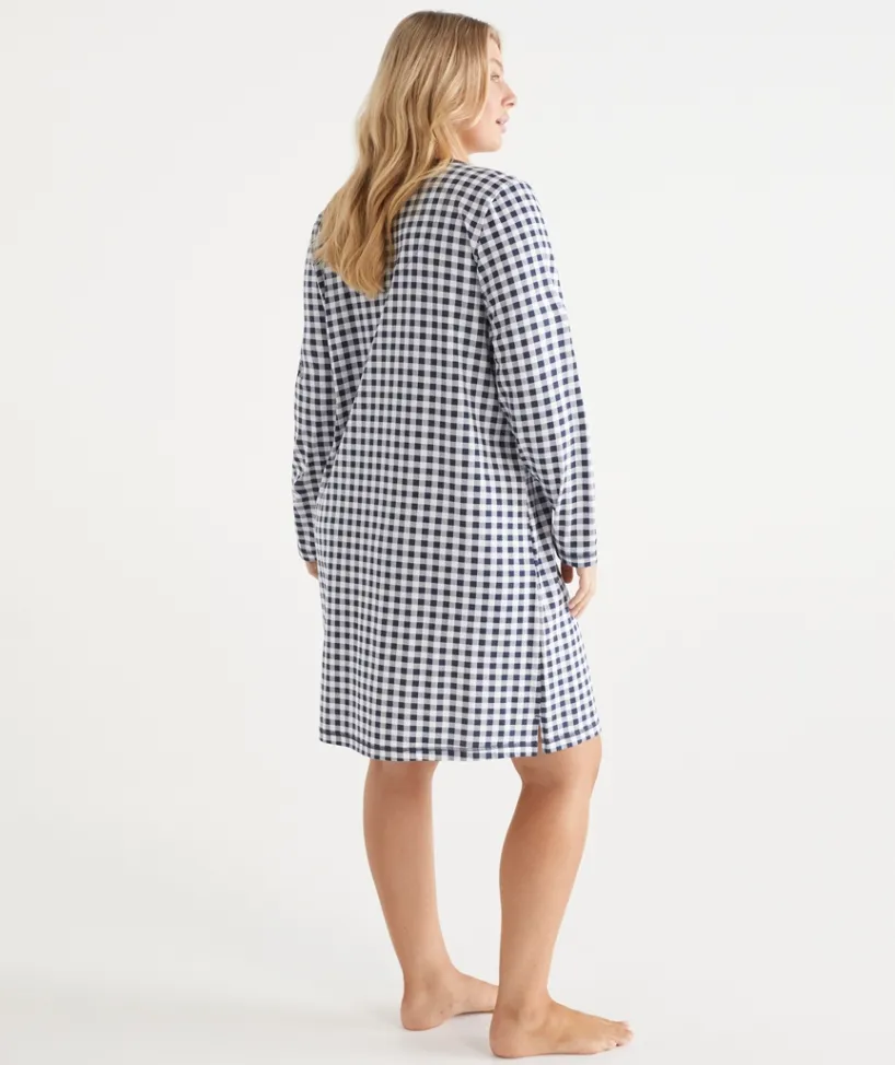 Sussan Nighties|Everyday Icons>Gingham Long Sleeve Nightie