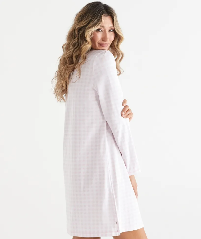 Sussan Nighties|Everyday Icons>Gingham Long Sleeve Nightie
