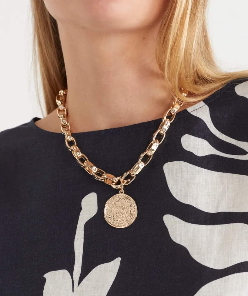 Sussan Jewellery>Disc Chain Necklace GOLD