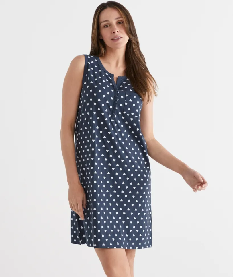 Sussan Nighties|Everyday Icons>Heart Nightie NAVY