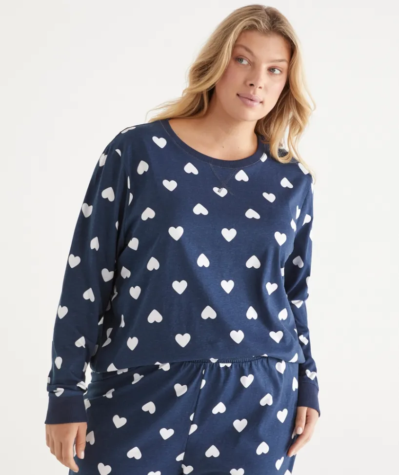 Sussan Pyjama Sets|Everyday Icons>Heart Print Long Sleeve Pyjama Set