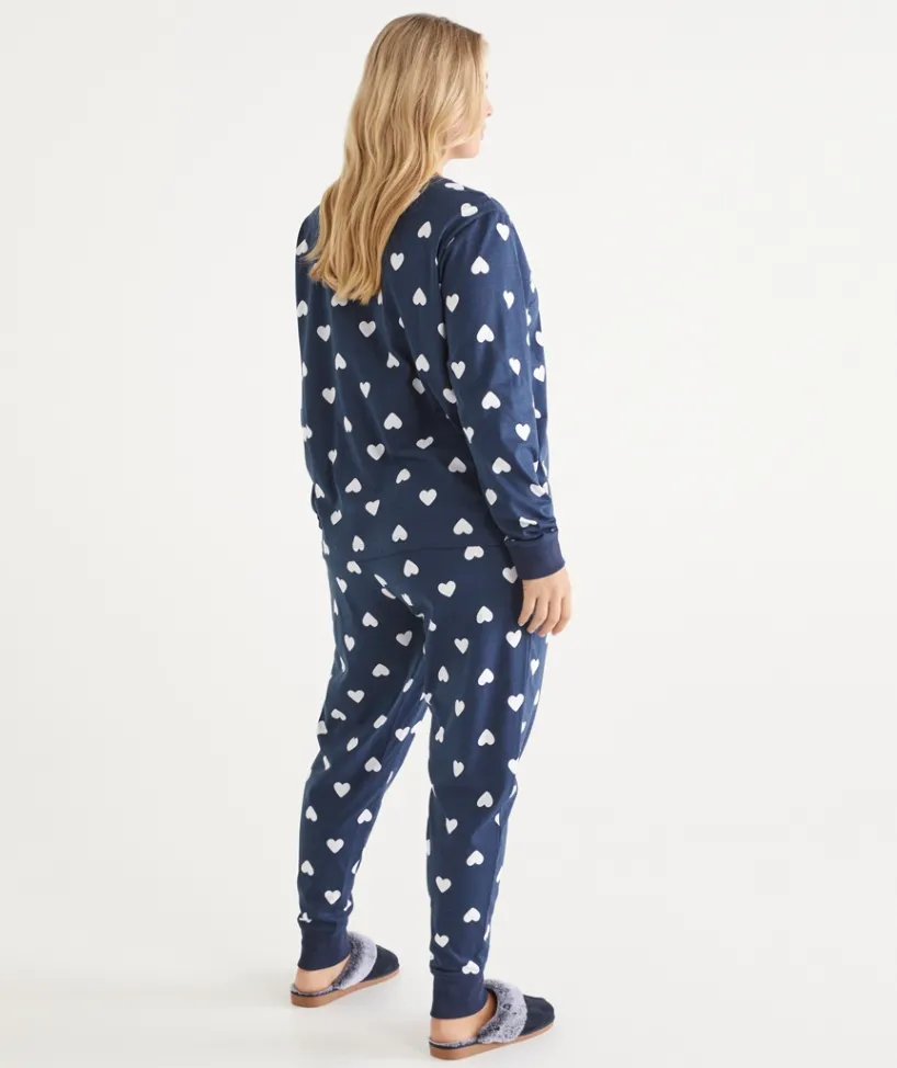 Sussan Pyjama Sets|Everyday Icons>Heart Print Long Sleeve Pyjama Set