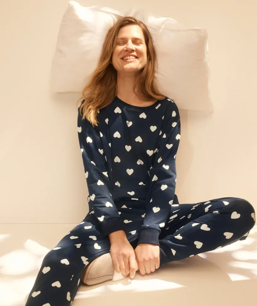 Sussan Pyjama Sets|Everyday Icons>Heart Print Long Sleeve Pyjama Set