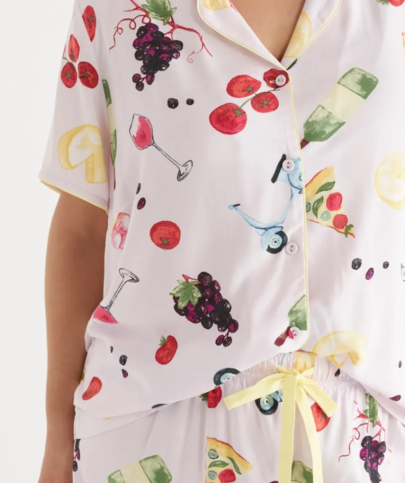 Sussan Pyjama Sets>Italy Novelty Shortie Pyjama Set PINK