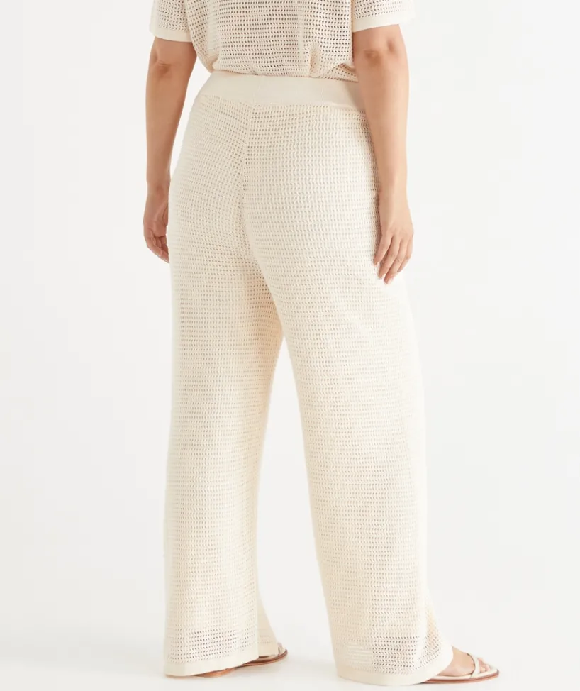Sussan Pants|Matching Sets>Knit Pointelle Pant BUTTER