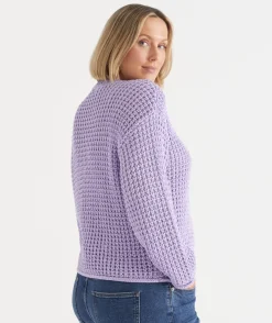 Sussan Tops|Knitwear>Knit Stitch Jumper - LILAC