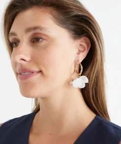 Sussan Jewellery>Layered Hoop Earring WHITE