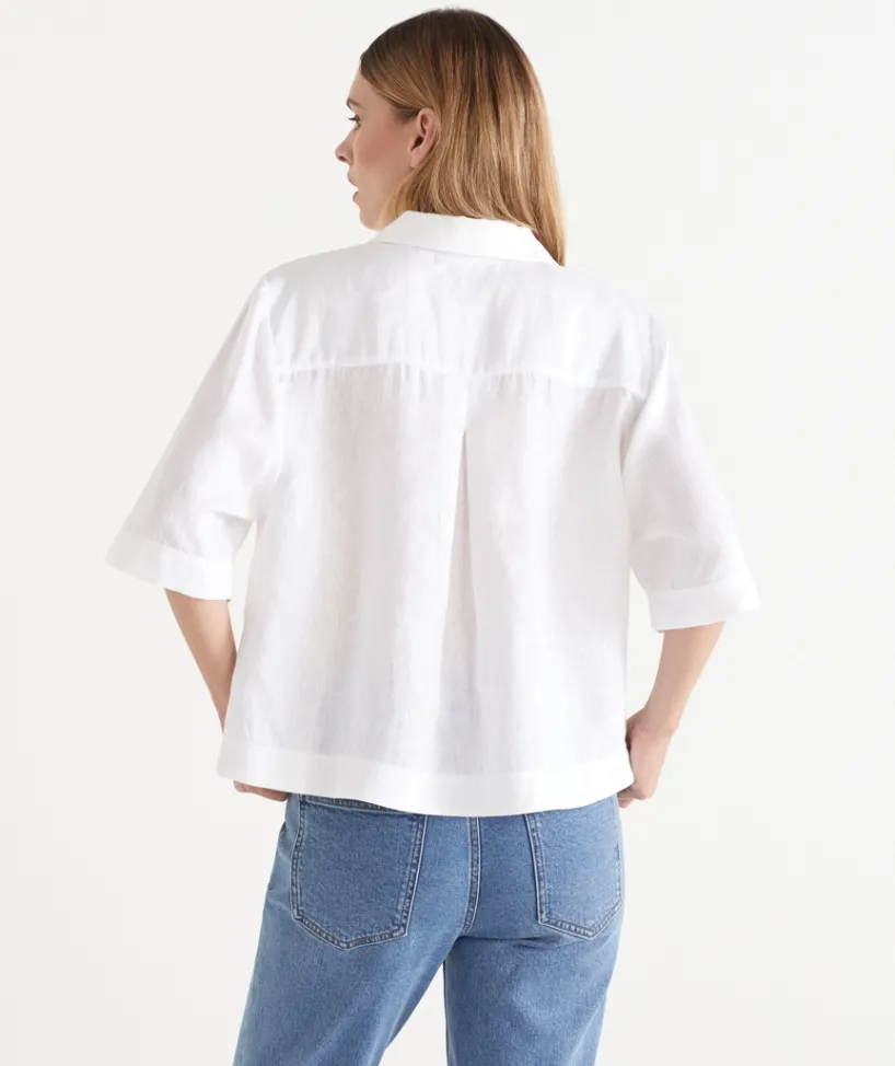 Sussan Tops|Shirts & Blouses>LINEN SS SHIRT