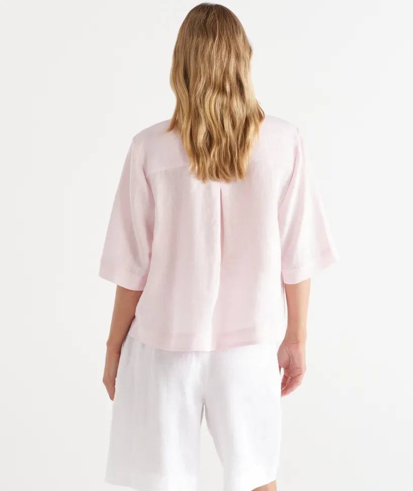 Sussan Tops|Shirts & Blouses>LINEN SS SHIRT