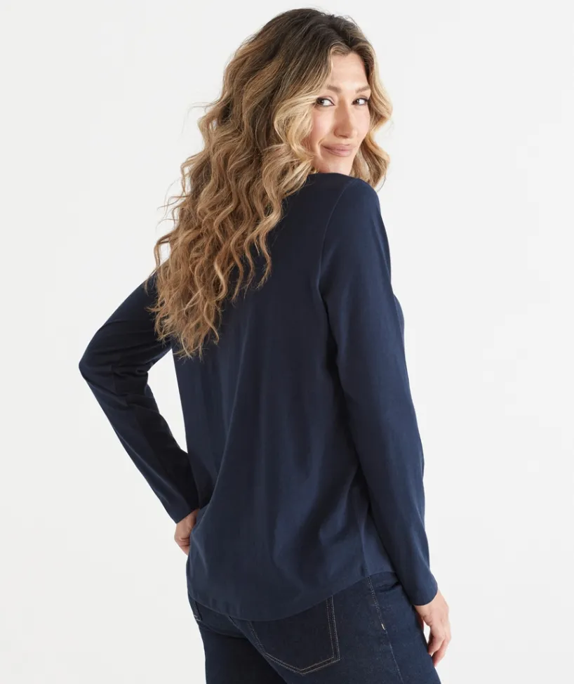 Sussan Tops|T-Shirts>Long Sleeve Tee