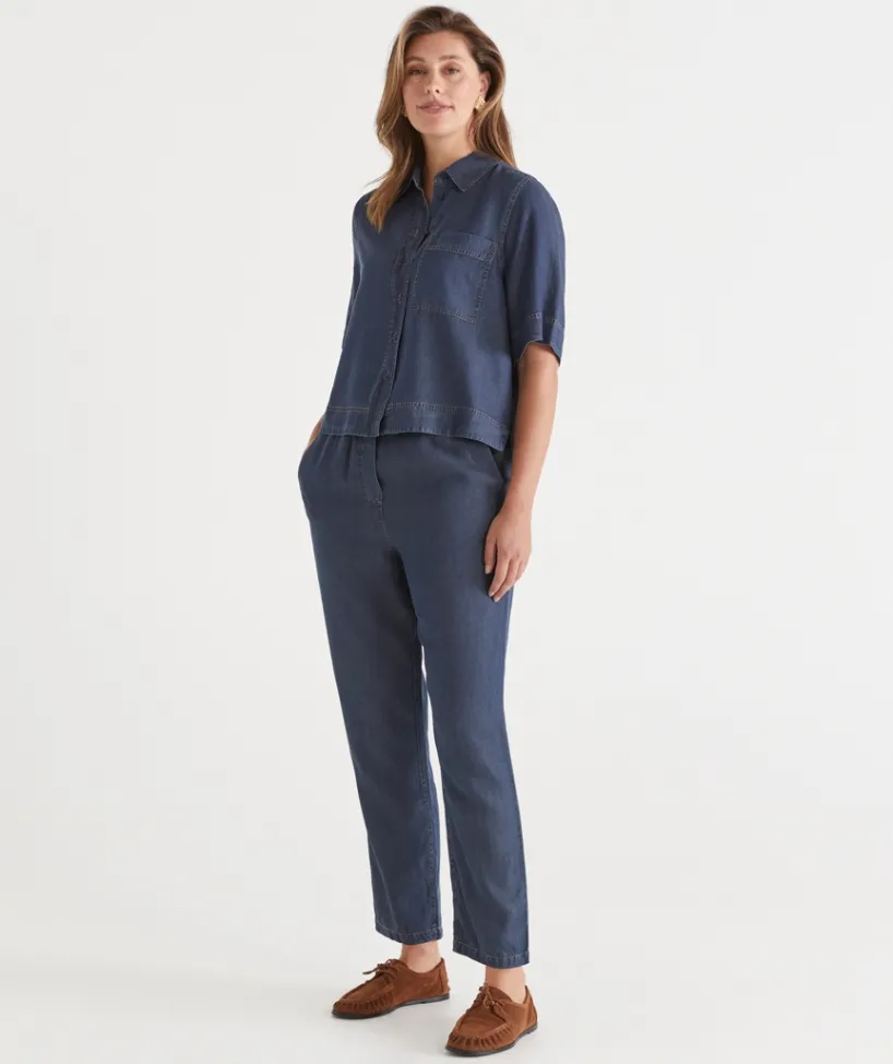 Sussan Pants|Matching Sets>Lyocell Relaxed Drawstring Pant