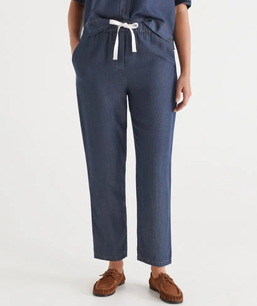 Sussan Pants|Matching Sets>Lyocell Relaxed Drawstring Pant