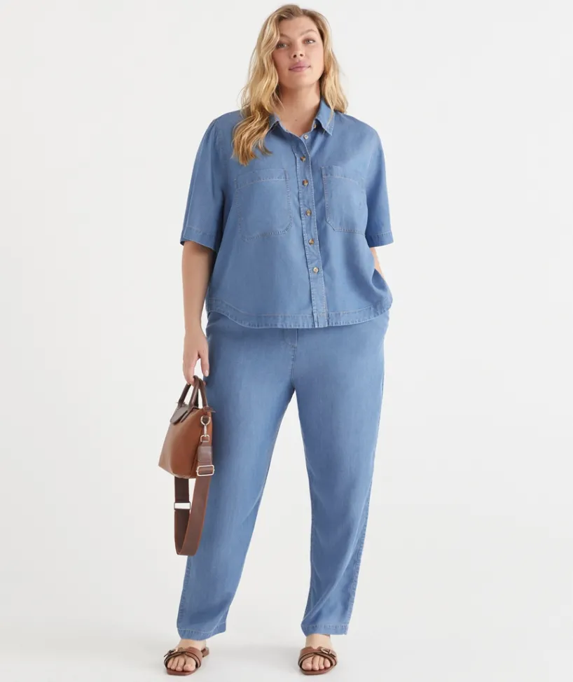 Sussan Pants|Matching Sets>Lyocell Relaxed Drawstring Pant