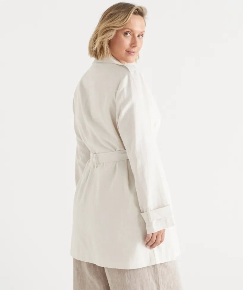 Sussan Jackets & Coats|Coats>Mid Length Trench Coat PARCHMENT