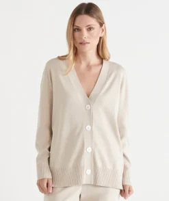 Sussan Loungewear|Lounge Sets>Milano V Neck Lounge Knit Cardigan