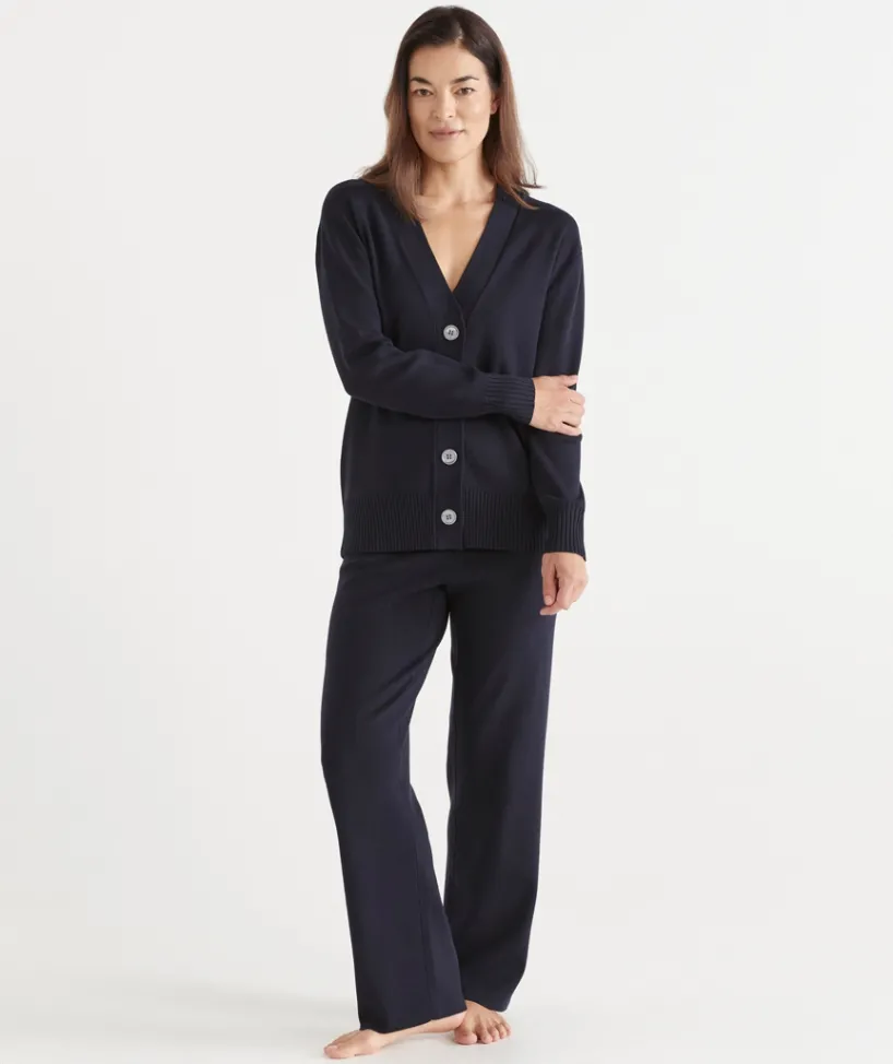 Sussan Loungewear|Lounge Sets>Milano V Neck Lounge Knit Cardigan