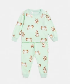Sussan Pyjama Sets>Mini Me Bunny Novelty Pyjama Set SOFT GREEN