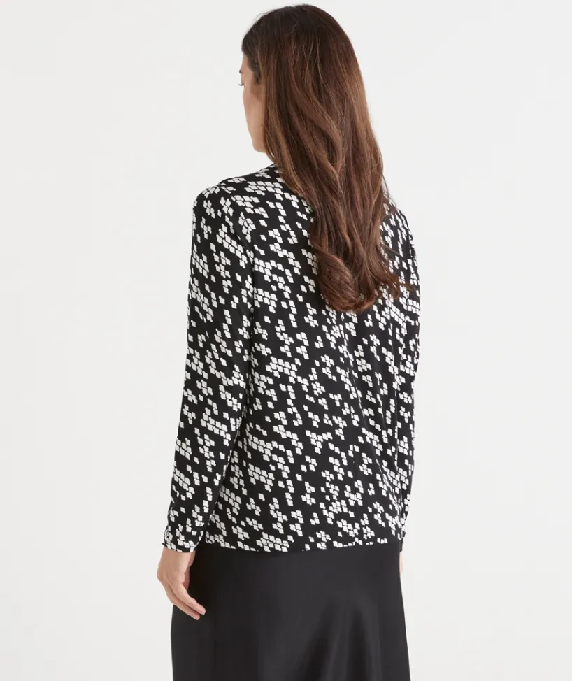 Sussan Tops>Mono Twist Skivvy Top - BLACK